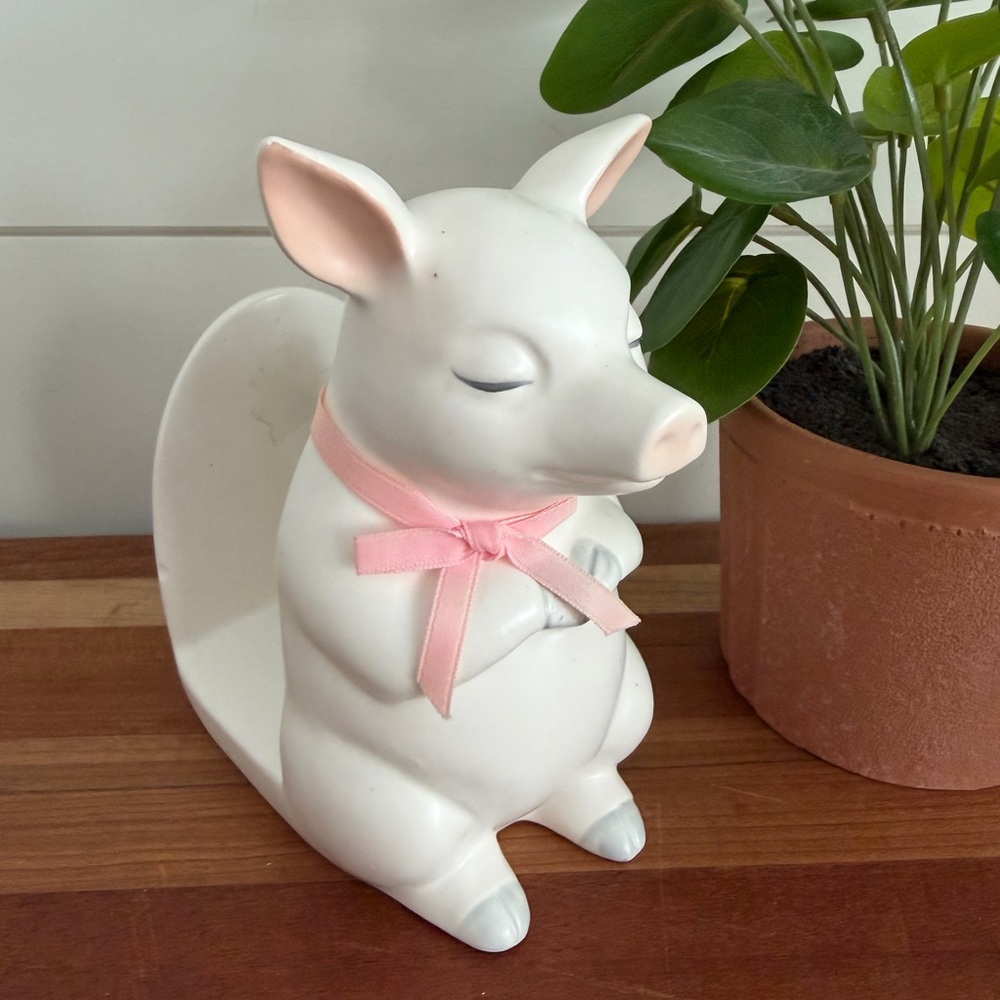 Vintage Lord & Taylor Pig Ceramic Napkin Holder